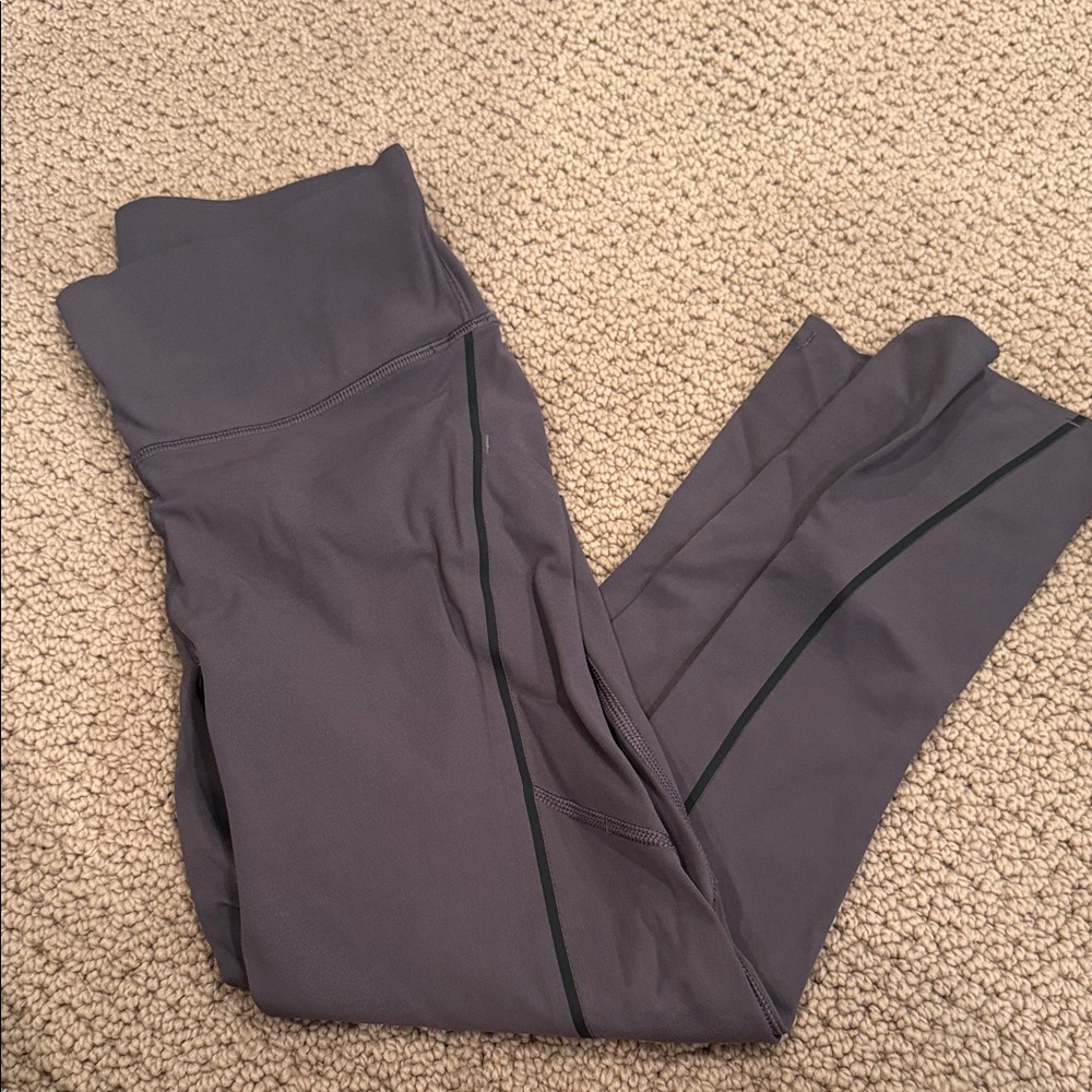 Lululemon Gray Leggings with Black Accents